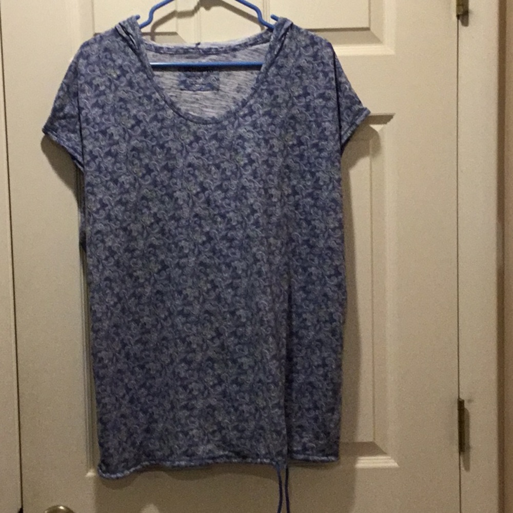 Ruff Hewn Hooded Blue Top, Size 2X